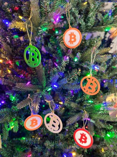 Bitcoin Christmas Ornament - 2 Color - Image 3