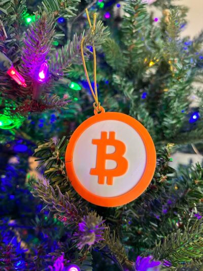 Bitcoin Christmas Ornament - 2 Color