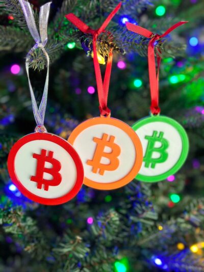 Bitcoin Christmas Ornament - 2 Color - Image 2